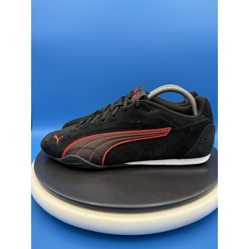 Puma Catch SD Mens Size 9.5 Premium Suede Sneaker Black Red Shoes 402681-01 NEW